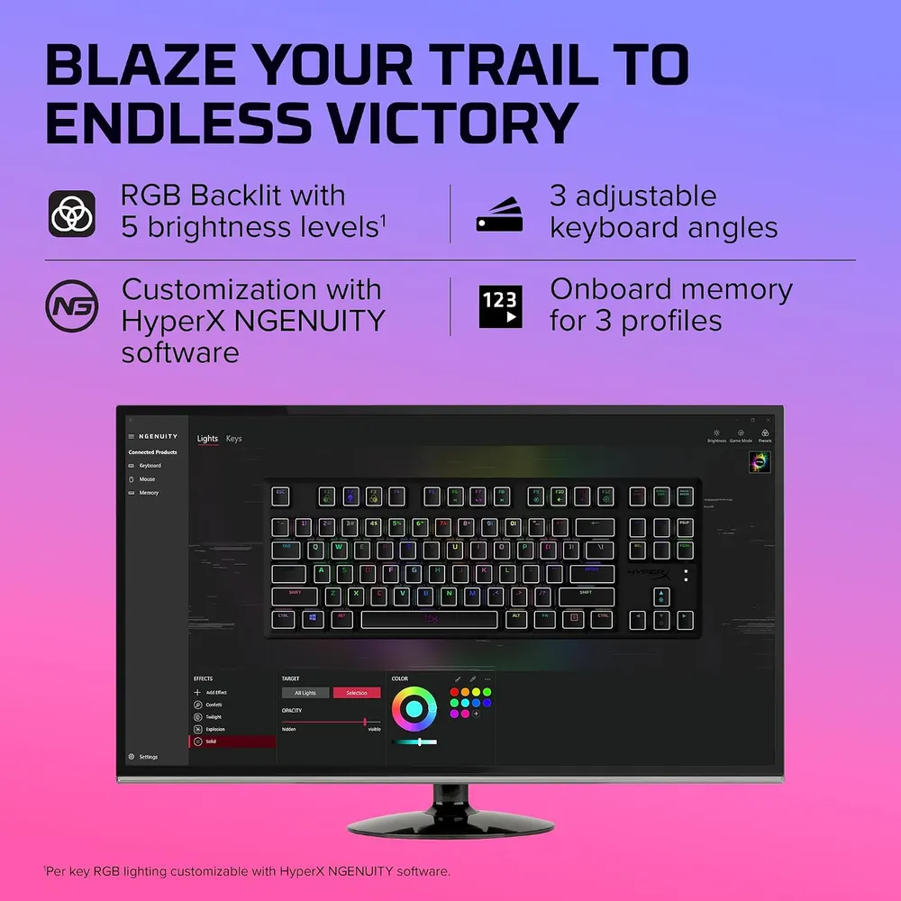 HyperX Alloy Origins Core Tenkeyless Mechanical Gaming Keyboard, photo 5