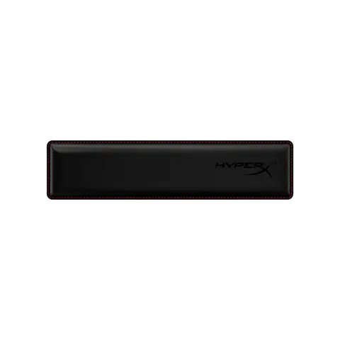 Black HyperX tenkeyless keyboard wrist rest with cooling gel memory foam