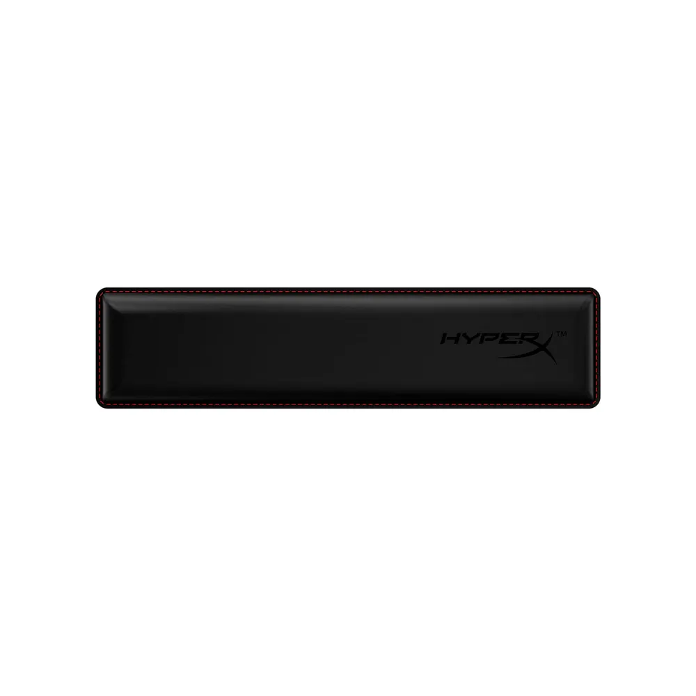 Black HyperX tenkeyless keyboard wrist rest with cooling gel memory foam