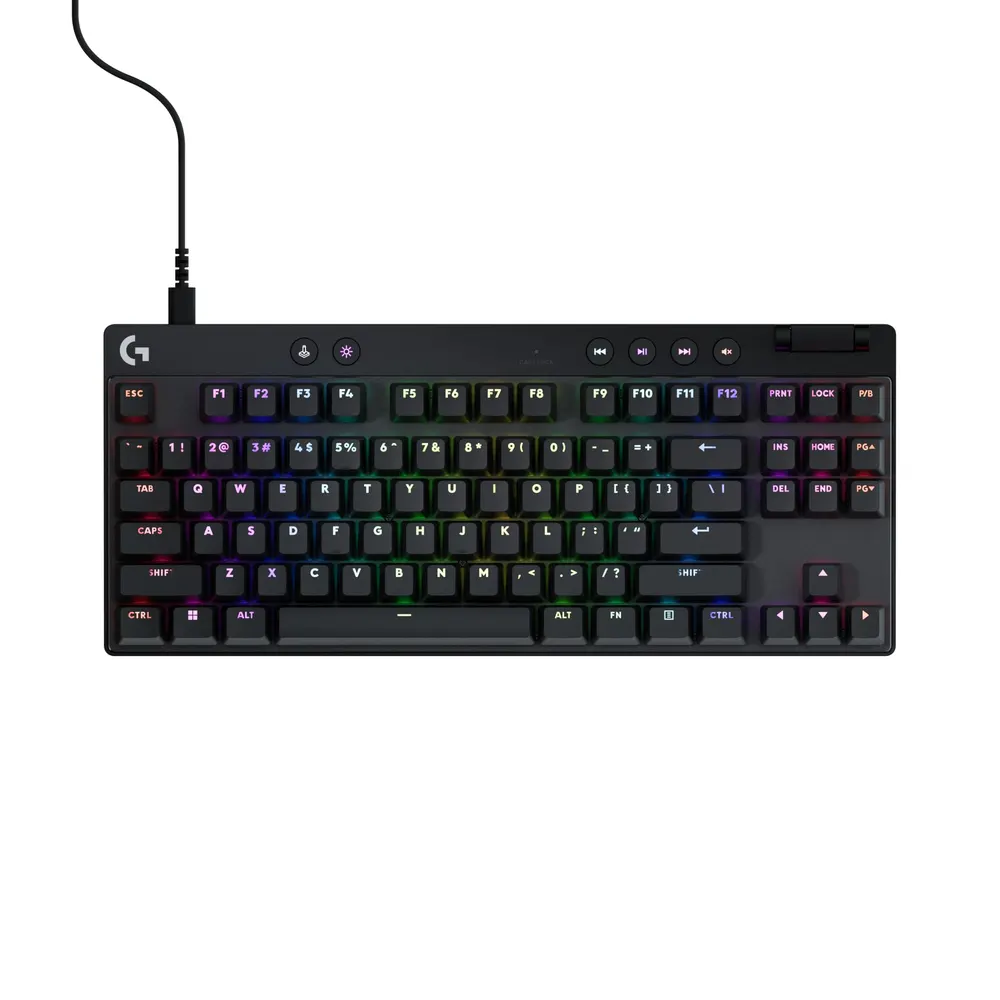 Black Logitech G PRO X TKL Rapid tenkeyless keyboard with magnetic Hall effect switches