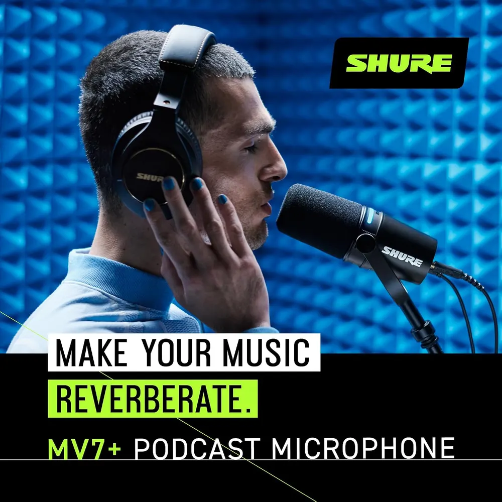 Shure MV7+ USB-C and XLR Dynamic Microphone, photo 4