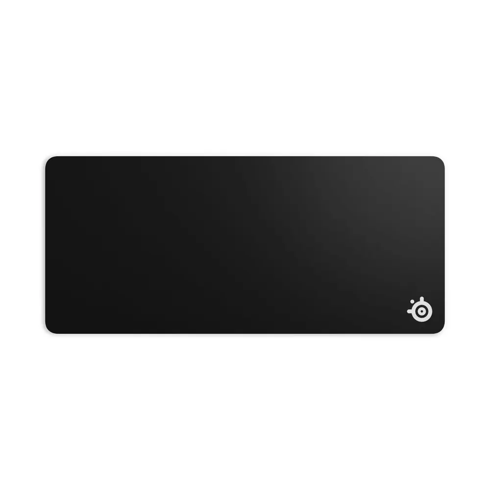 Black SteelSeries QcK XXL desk-size cloth gaming mouse pad